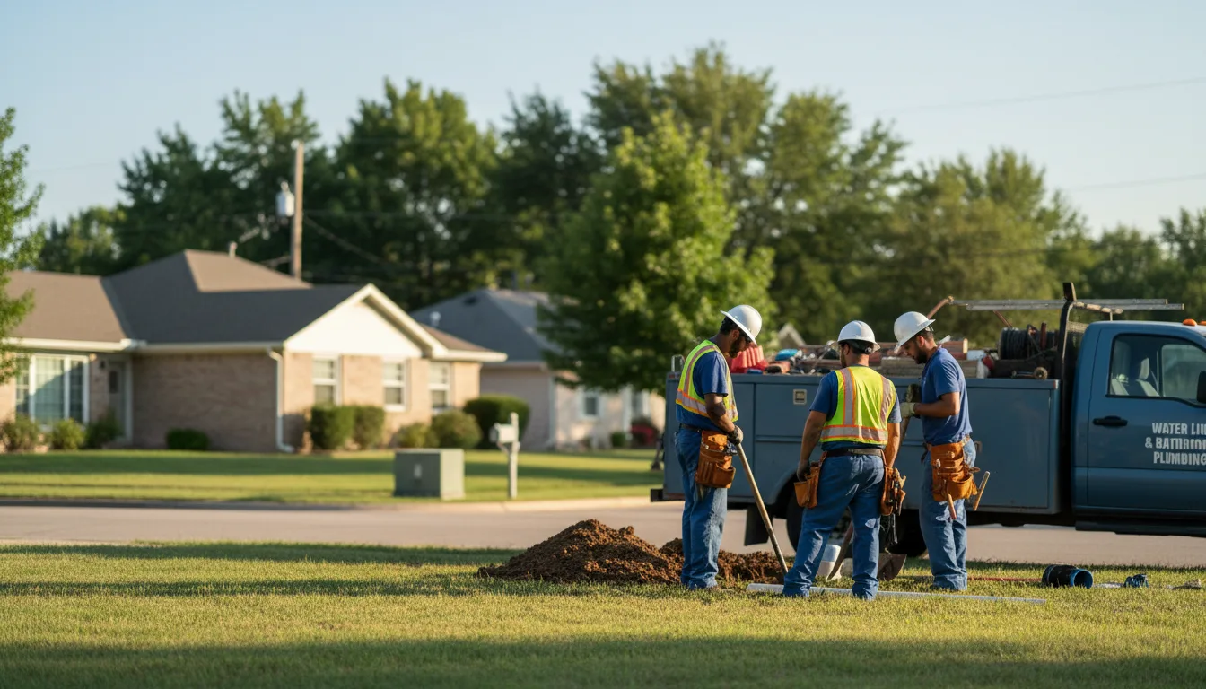 Residential water line and bathroom plumbing service in University Park, IA
